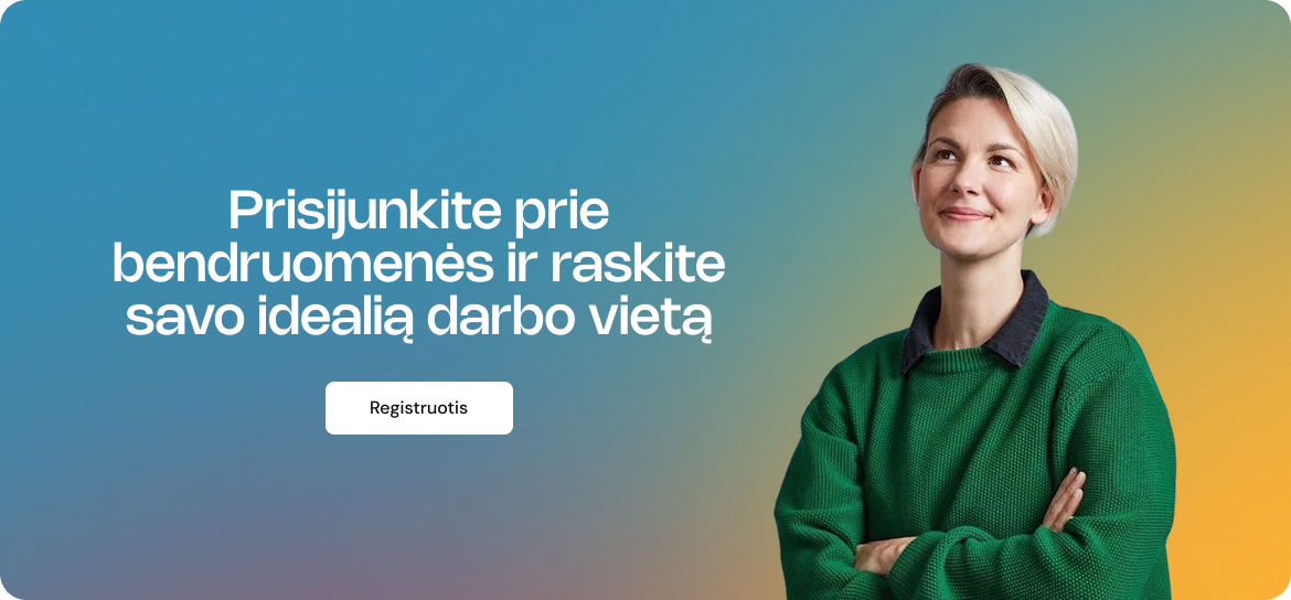 Susikurkite paskyrą ir raskite mokyklą, kurioje norėsite dirbti